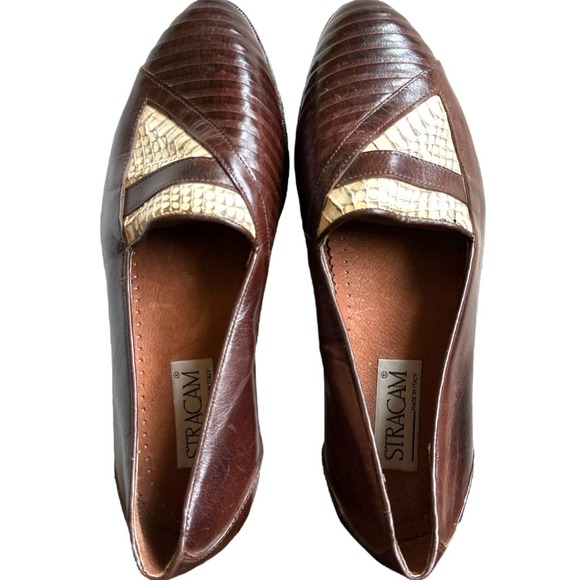Mens Vintage Stracam Italian Loafers Never Worn Italian Dress Shoe Size 7 1/2 main image 10
